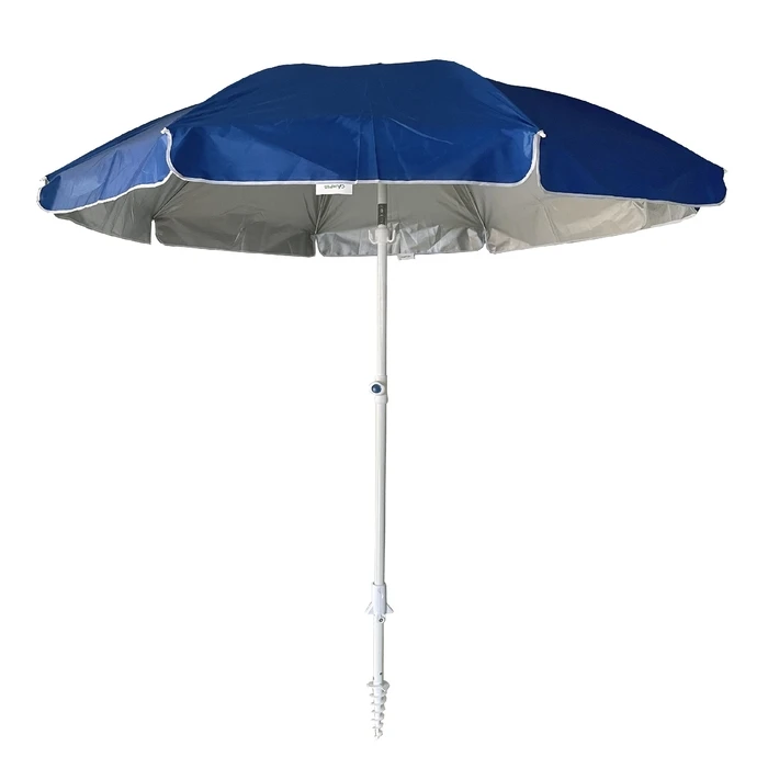 Velco Campus 2m Blue Garden/Patio/Beach Umbrella with Silver Inner Coating - Metal