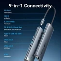 Docking Station Vention 9In1/USB-C 0.15M Tgvhb
