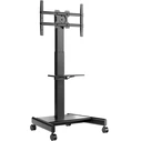 Onkron TS1552E-B Mobile TV Stand / Floor Mount for 43-75" TVs with Wheels, Height Adjustable, Tilt & Rotate - Black