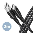Καλώδιο USB Axagon Usb-C To Usb2.0 2M/Black Bucm-Am20Ab