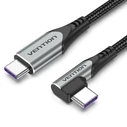 Καλώδιο USB-C σε USB-C (δεξιά γωνία) 1 m VENTION TAKHF Γκρι