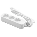 Power extension cable / Power strip, 1.4 m cable, 3 AC outlets (Type F) - Mediarange MRCS201