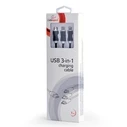 Καλώδιο USB Gembird Usb Charging 3In1 1M Black Cc-Usb2-Am31-1M