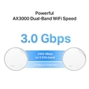 Access Points TP-Link 3000 Mbps Mesh Wi-Fi 6 1X10 1000M 1X2.5Gbe Dhcp Decox50-Poe(1-Pack)