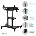 Βάση Τηλεόρασης Onkron Mobile Stand 50-83" Black Ts1380-B