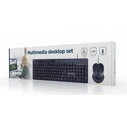 Σετ Πληκτρολόγιο Και Ποντίκι Ενσύρματο Gembird USB Eng/Kbs-Um-04