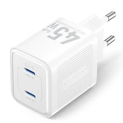 Φορτιστής Πρίζας Vention 45W USB-C/2P White Fefw0-EU