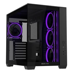Asus A32 Plus Gaming Midi Tower Κουτί Υπολογιστή με Πλαϊνό Παράθυρο και ARGB Φωτισμό Μαύρο