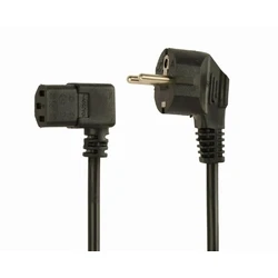 Καλώδιο Τροφοδοσίας Gembird Angled Vde 1.5M/Pc-186A-Vde1B-1.5M