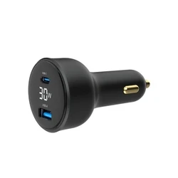 Φορτιστής Αυτοκινήτου Gembird USB 2Port/Ta-Uc-Ac2Pd30Lcd-Car01