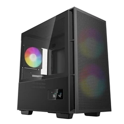 DEEPCOOL CH360 DIGITAL Micro Tower Κουτί Η/Υ Μαύρο με Πλαϊνό Παράθυρο Tempered Glass & ARGB