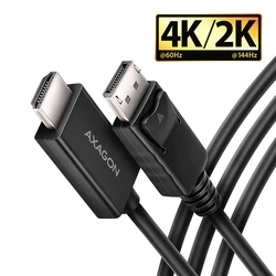 Καλώδιο DisplayPort Axagon To Hdmi 1.8M/Rvd-Hi20C2