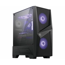 MSI MAG Forge 100M Gaming Midi Tower Κουτί Υπολογιστή με Πλαϊνό Παράθυρο και RGB Φωτισμό Μαύρο