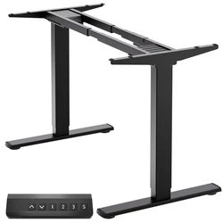 Onkron CDF222E-B Motorised Standing Desk Frame, 2‑leg, Black