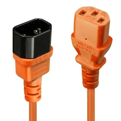 Καλώδιο Τροφοδοσίας Lindy Iec Extension 1M/Orange 30474
