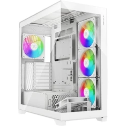 Xilence Xilent Gleam Gaming Midi Tower Κουτί Υπολογιστή με Πλαϊνό Παράθυρο και RGB Φωτισμό (Λευκό) - XG271 / X818.W.ARGB
