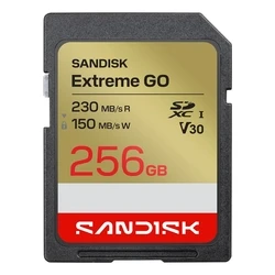 SanDisk Extreme GO SDXC 256GB UHS-I U3 V30 Memory Card — 230MB/s Read, 150MB/s Write