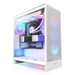 NZXT H7 Flow RGB Midi Tower Κουτί Υπολογιστή - Λευκό (Πλευρικό Παράθυρο)
