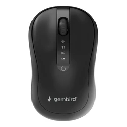 Gembird MUSW2-4B-01 Ασύρματο Οπτικό Ποντίκι (Μαύρο, 1600 DPI, RF 2.4GHz + Bluetooth 5.2)