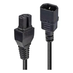 Lindy Καλώδιο Τροφοδοσίας IEC C14 σε IEC C15 1 m Μαύρο