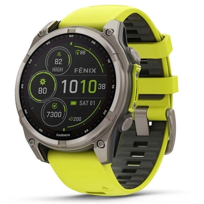 Product Smartwatch Garmin Fenix 8 Sapp. Solar/Yellow 010-02907-21 base image