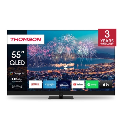 Product Τηλεόραση Thomson 55" 4K/Smart Qled 3840X2160 Google Tv Black 55Qg6C14 base image