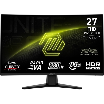 Product Monitor 27" MSI Mag 274Cxf / Gaming/Curved / VA / 1920X1080 / 280 Hz / 0. Black base image