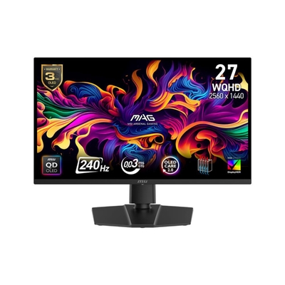 Product Monitor 26.5" MSI Mag 271Qp Qd-Oled X24 / Gaming/ 240 Hz Black base image