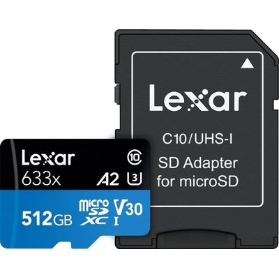 Product Κάρτα Μνήμης MicroSdxc 512GB Lexar Uhs-I/W/Adapter Lsdmi512Bb633A base image