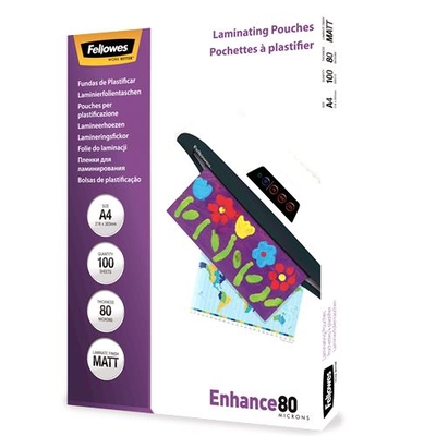 Product Ζελατίνες Πλαστικοποίησης Fellowes Pouch Matt/A4 80 100Pcs 5452103 base image