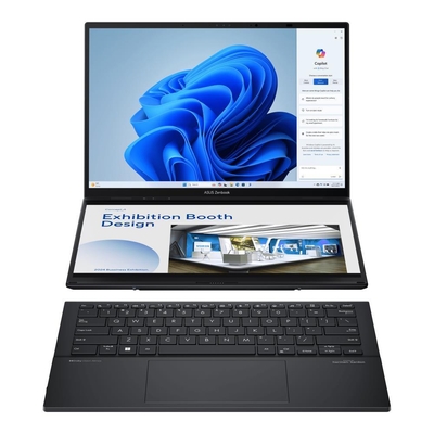 Product Laptop 15.6" Asus / Zenbook Series / Duo / Ux8406Ca-Pz009W / Core Ultra / U9-285H / 32GB LPDDR5X / SSD 2TB / Intel Arc Graphics / W11Home / Grey / (90Nb14X1-M00820)US base image