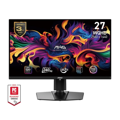 Product Monitor 26.5" MSI Gaming Qd-OLED 2560X1440 16:9 240Hz Matte Black base image