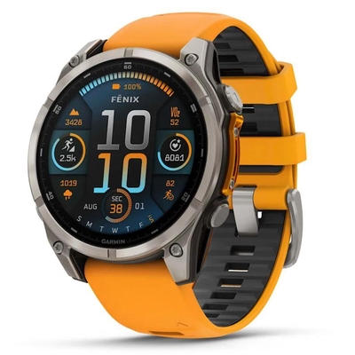 Product Smartwatch Garmin Fenix 8 Sapphire/Orange 010-02904-11 base image