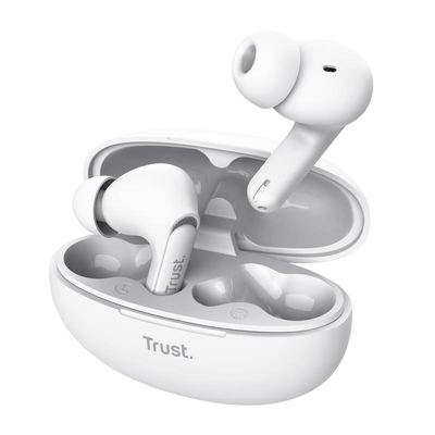 Product Bluetooth Handsfree Trust Earbuds Yavi Bt Enc White 25172 base image