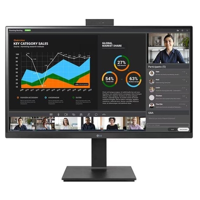 Product Monitor 27" LG IPS 2560X1440 16:9 Speakers Pivot Black 27Bq75Qc-B base image