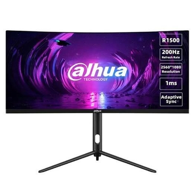 Product Monitor 30" Dahua Dhi-Lm30-E330Ca Gaming Curved VA 2560X1080 21:9 200Hz Tilt Black base image