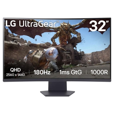 Product Monitor 32" LG 32Gs60Qc-B Gaming Curved VA 2560X1440 16:9 180 Hz Matte base image