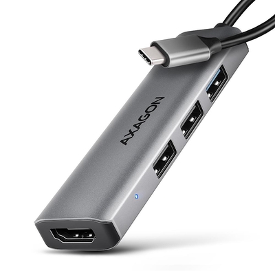 Product USB Hub Axagon I/O Usb-C 4In1/0.15M Hmc-H3A base image