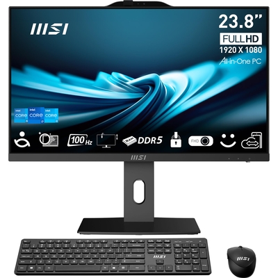Product All In One MSI 23.8" Pro / Ap241P 14M / Core I5-14400 / 16GB DDR5 / SSD 512Gb / Intel Uhd Graphics / Win11Pro / Black / Proap242P14M-682Eu base image