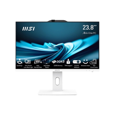 Product All-in-One MSI 23.8" Pro / Ap241P 14M / Business / Core I5 / I5-14400 16GB DDR5 SSD 500Gb / White / Proap242P14M-892Xeu base image