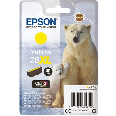 Product Μελάνι Epson Yellow 26Xl/C13T26344020 base image