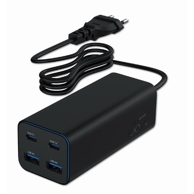 Product Φορτιστής Πρίζας Gembird USB 4P 100W/Ta-Uc-2A2C-Pd100-01-Bk base image