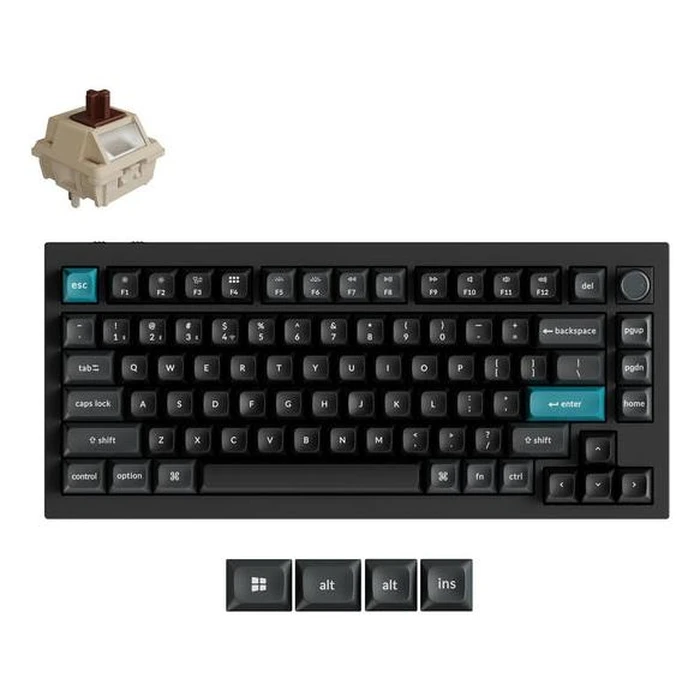 Gaming Πληκτρολόγιο Keychron Wrl Q1 Ultra Black Q1U-M3