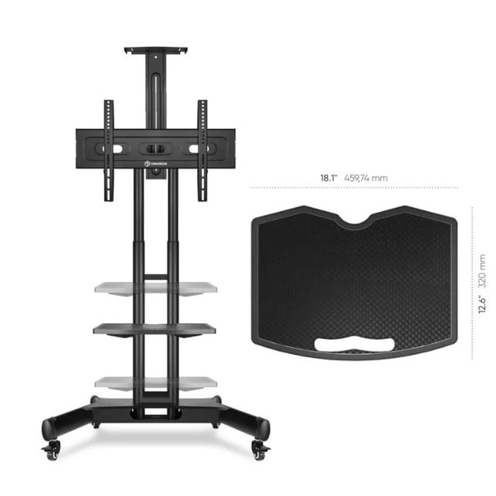 Αξεσουάρ Τηλεόρασης Onkron Shelf Mobile Stand Black Apt1551-B