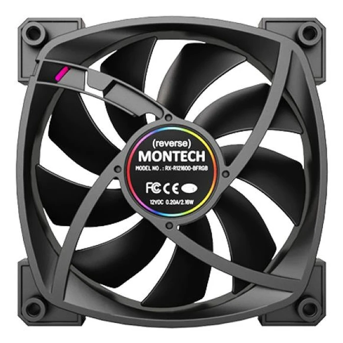 Case Fan 12cm Montech Rx120 Pwm Black 3 In 1 Montech