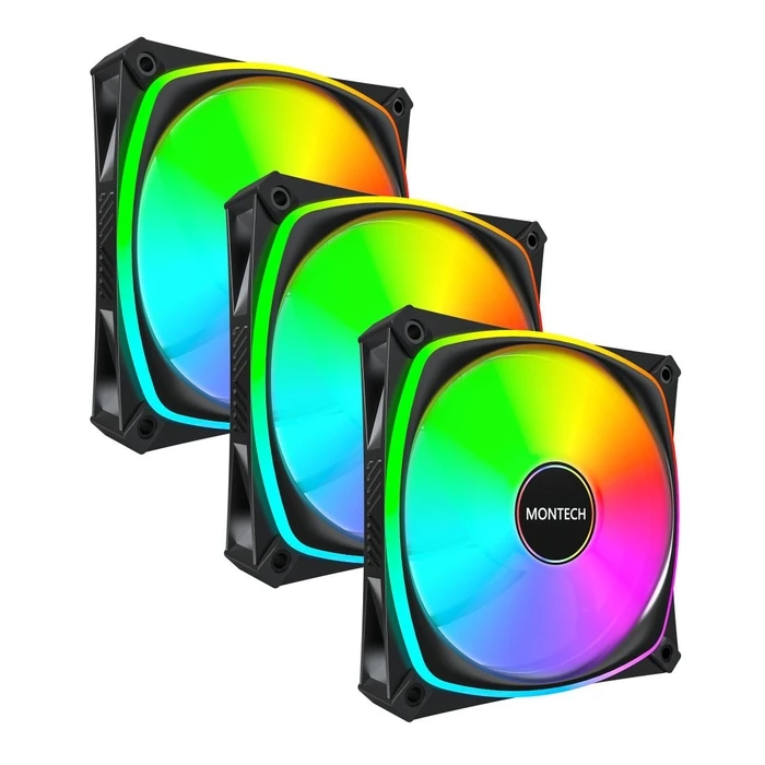 Case Fan 12cm Montech Ax120 Pro Black 3 In 1 Montech