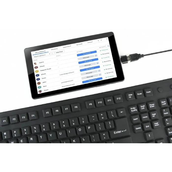 Πληκτρολόγιο Ενσύρματο Gembird Flexible USB Eng/Black Kb-109F-B