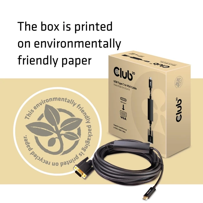 Καλώδιο Club 3D Cable Usb-C Club 3D To Vga 5M M M Cac-1512