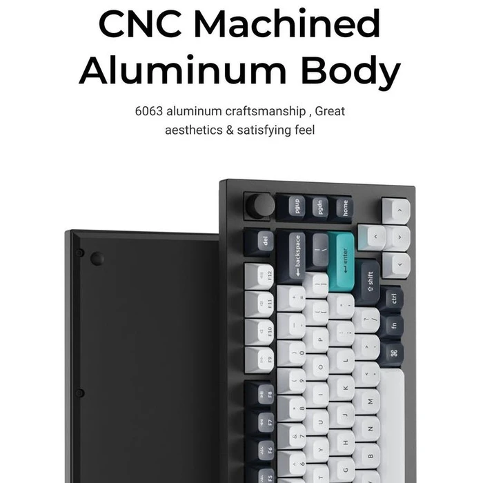 Gaming Πληκτρολόγιο Keychron Wrl Q1 Max RGB Carbon Black Q1M-M4