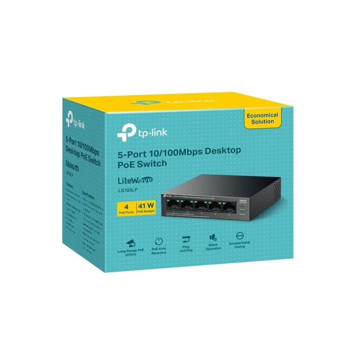 Network Switch TP-Link Ls105Lp 5X10Base-T 100Base-Tx Poe Ports 4 Ls105Lp